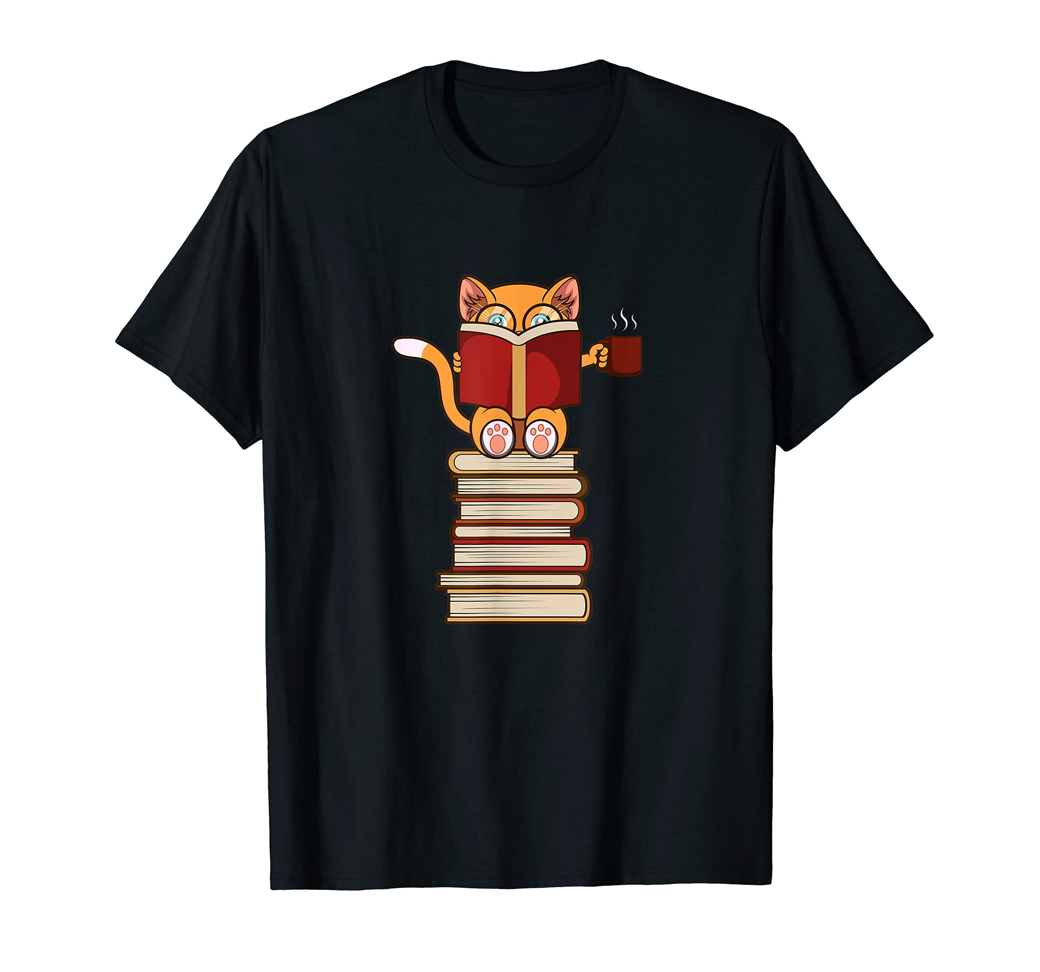 Cats and Reading Books Literature T-Shirt