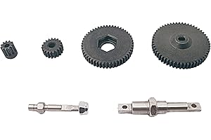 HOPLEX RC Transmission Gear Set Heavy Duty Steel Gearbox Gear with Shaft and Motor Gear for Axial SCX24 1/24 RC Model Crawler Truck Car