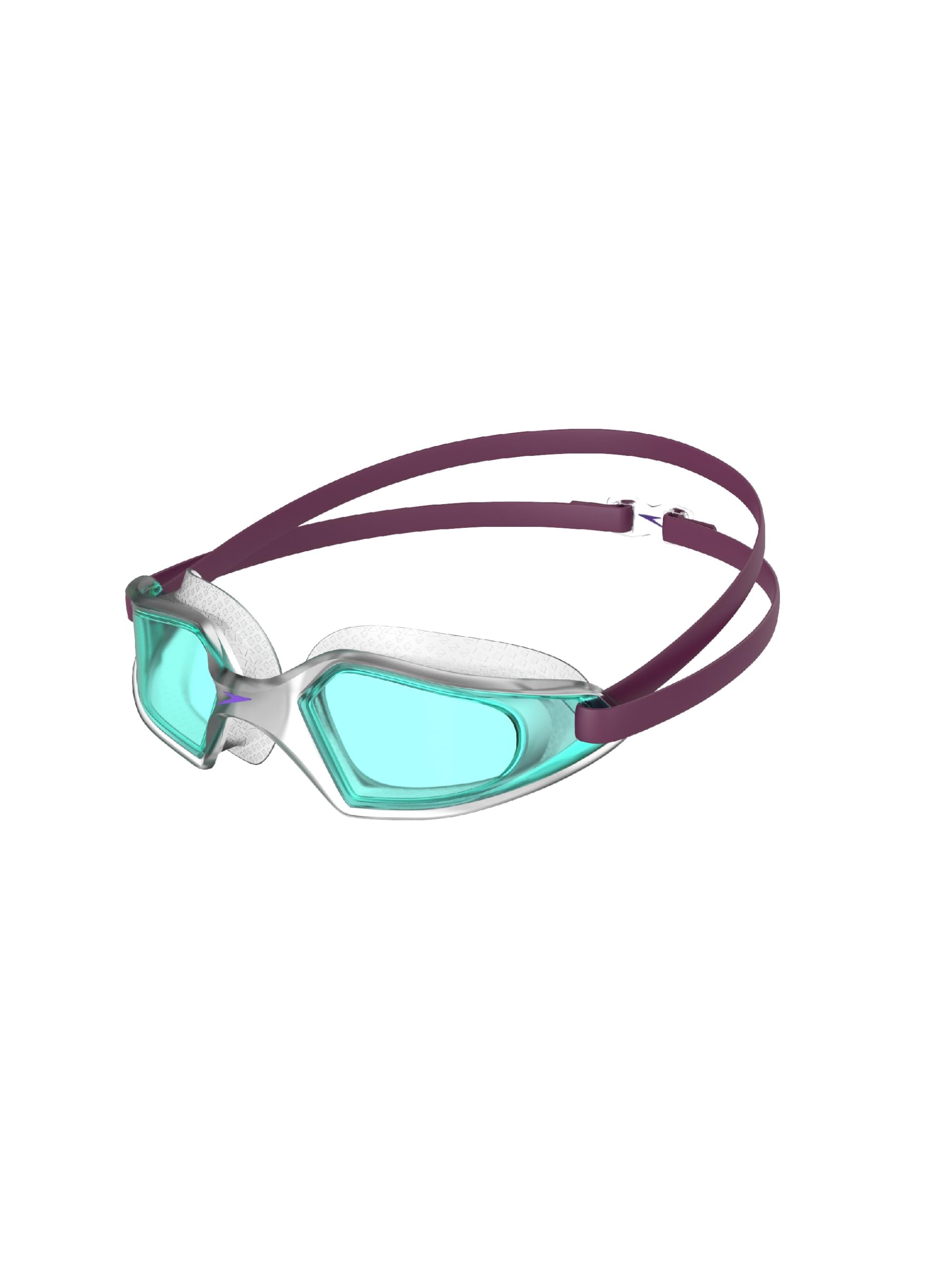 Speedo Unisex-Youth Hydropulse Swimming Goggle | Comfortable Fit | Adjustable Design | Anti-fog | Anti-leak Goggles, Deep Plum/Clear/Light Blue, One Size