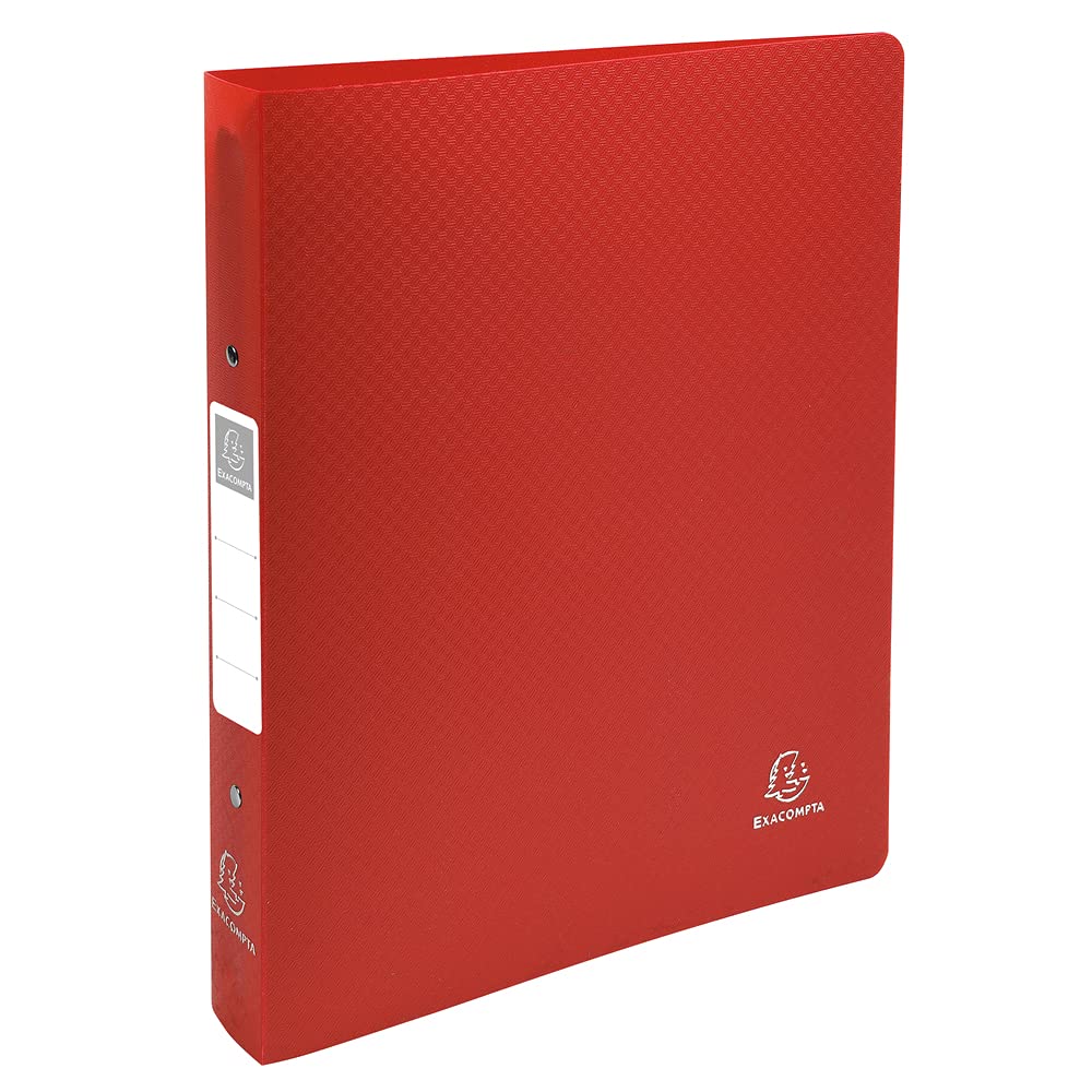 Exacompta - Ref. 54395E - 1 Rigid binder with OPAK label - 2 round rings, diameter 30 mm - Spine 40 mm - External dimensions: 32 x 26.8 cm - Format to be filed A4 Maxi - Colour: red
