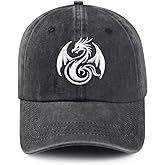 Dragon Embroidered Hat for Men Women Dad Hat Baseball Cap Adjustable Unisex