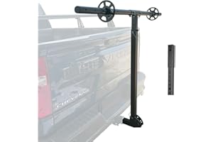 KOKSHELY Adjustable 4-Position Hitch Mount Truck&SUV Bed Extender – Ideal for Kayaks, Ladders, Lumber & Oversized Cargo, Reflective Tape