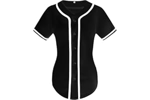 Yuji Itadori Women Baseball Jersey Softball Shirt Button Down Short Sleeve T-Shirts V-Neck Tops Hip Hop Sports Clothes