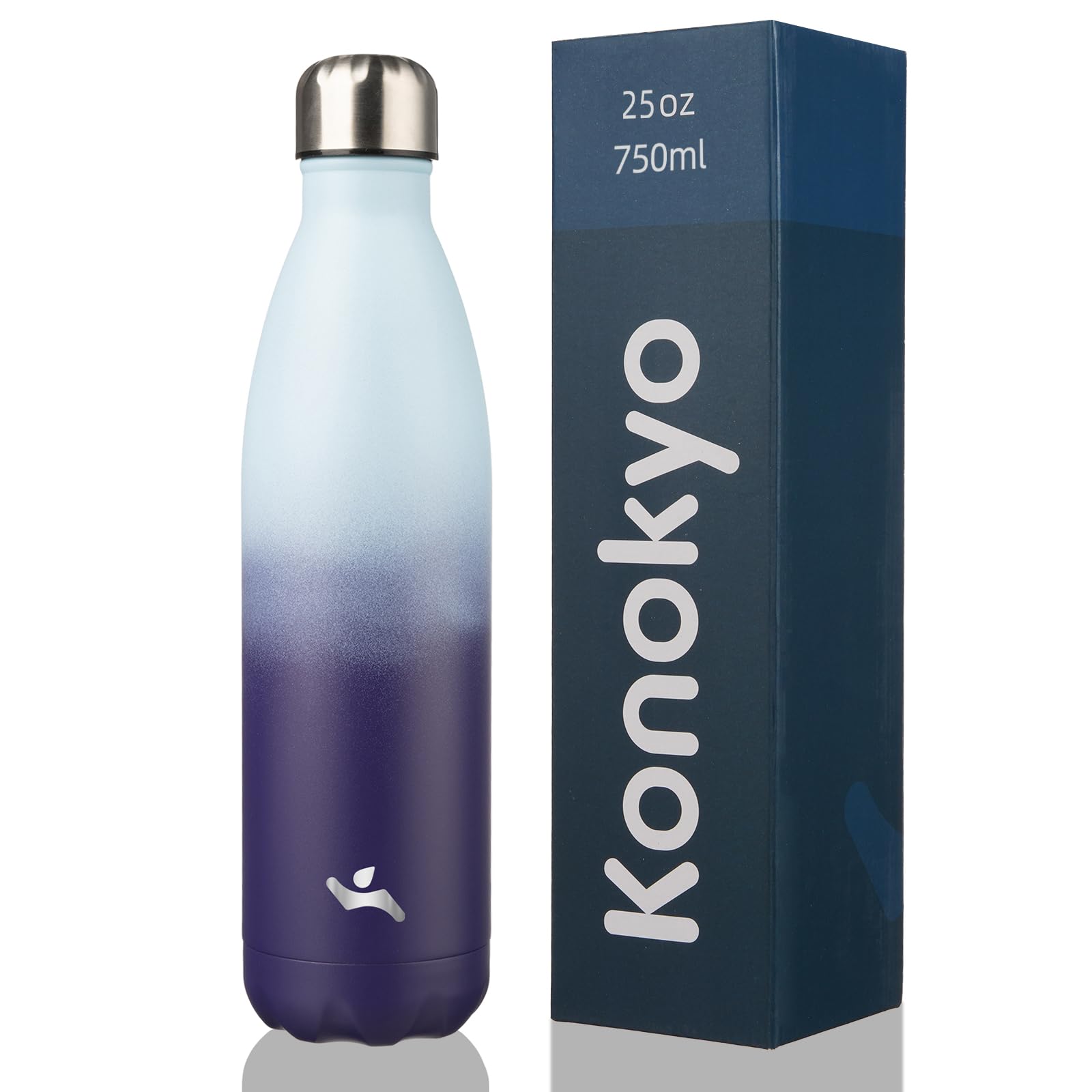 Photo 1 of Konokyo Insulated Water Bottles,25 oz Double Wall Stainless Steel Vacumm Metal Flask for Sports Travel,Ocean Dream