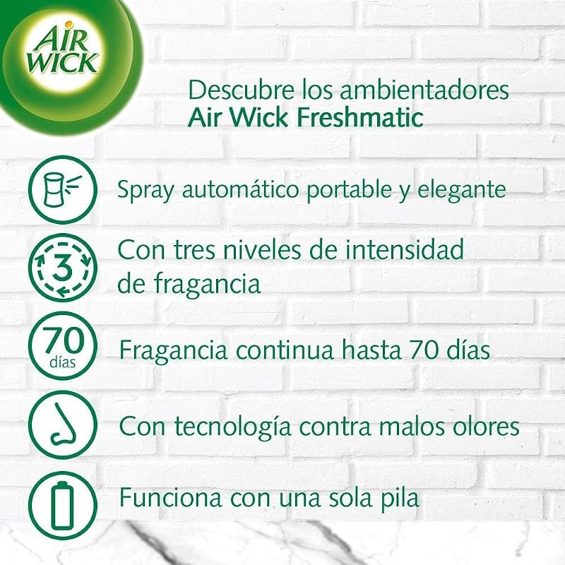 Freshmatic - Recambios de ambientador spray automático, esencia para casa con aroma a nenuco - Azul, 250 ml (Paquete de 6)