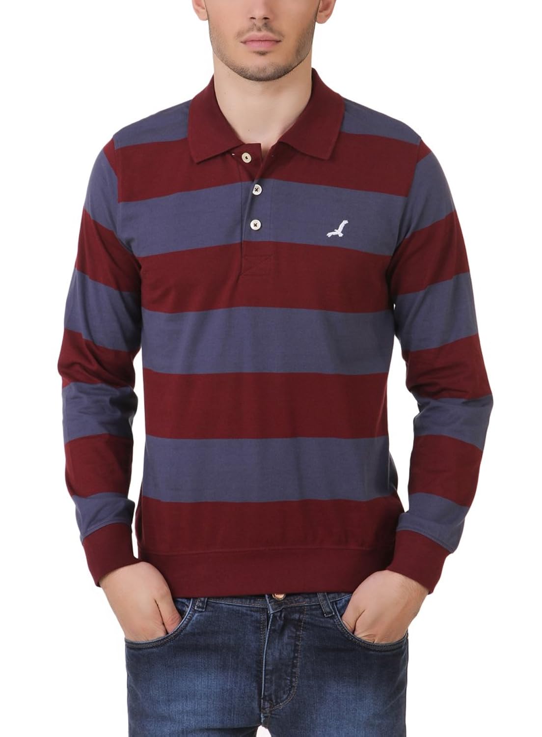american crew men's cotton blended jersey polo