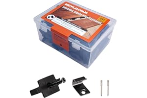 HEYLEAYAR Hidden Fastener Clips,Composite Decking Clips & Hidden Deck Fasteners with Universal 304 Stainless Steel Start Clips Kit for Composite Decking Board,Plastic T Clips 100 Per Box for 55 SQ.FT.