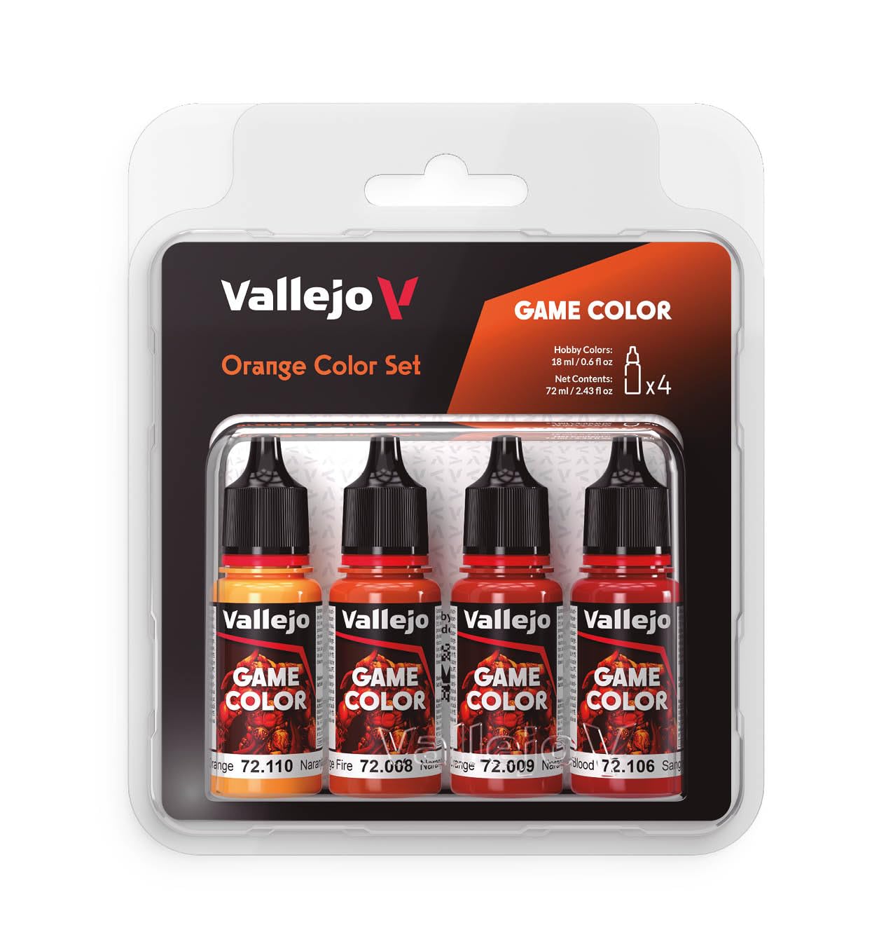 Vallejo AV Game Color Set - Orange Colors (x4)