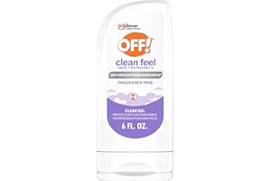 OFF! Clean Feel Insect Repellent Clear Gel with 20% Picaridin - DEET-Free Protection from Mosquitoes & Ticks, Odor-Free Pest Control For Camping, Hydrating Bug Gel - 6 oz