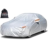 Kayme Sedan Car Cover See Vehicle Size Chart for Accurate Fit, Size A4 | 100% Waterproof All Weather Heavy Duty. Protects Against Sun, Rain, Snow, Dust. Soft Cotton. Driver Door Zipper, Storage Bag