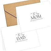 LADY&HOME Set of 2 Wedding Day Cards to Dad and Mom,To My Dad and Mom on My Wedding Day Card (A1:Dad & Mom)
