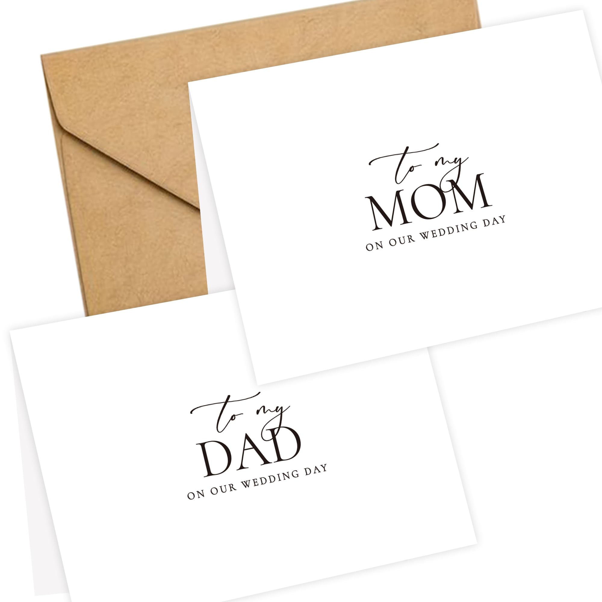 LADY&HOME Wedding Day Card, Set of 2 to Dad & Mom (A1:Dad & Mom)