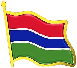 Gambia Flag Lapel Pin - Enamel Metal National Badge