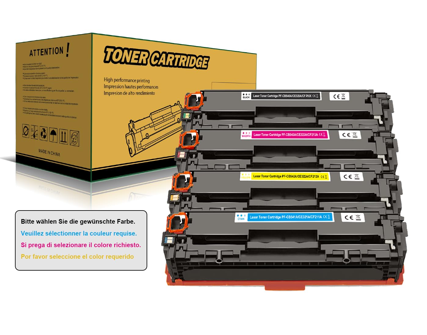 Amla 1 Yellow Toner Compatible with 125A 128A 131A CB542A CF212A CE322A for HP CM1312n CM1312nfi CM1415fn CM1415fnw CP1210 CP1217 CP1514n CP1515n CP1518n CP152 CP15 CP1525nw M251n M276n M276nw More