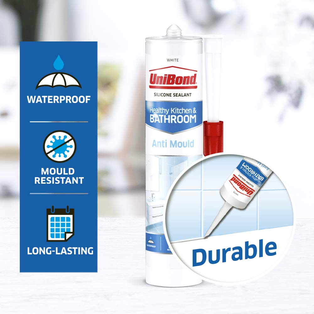 UniBond AntiMould White, Waterproof Mould Protection Kitchen