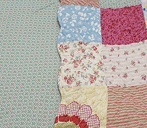 ALL FOR YOU 3-Piece Reversible Bedspread/Coverlet/Quilt Set- Oversize-Real Patchwork (King)