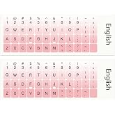 WYGCH 2pcs Colorful Keyboard Stickers, Universal Computer Keyboard Decals | Replacement Letter Stickers for Keyboard, Easy Application,Strong Adhesion, Non-Damaging to Keyboard, Laptop Decals-Pink