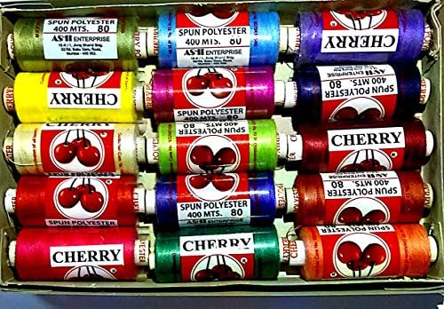 FASHIONSTUDIO1 Sewing Thread Spools Set (Assorted Colors, 400 Meter)
