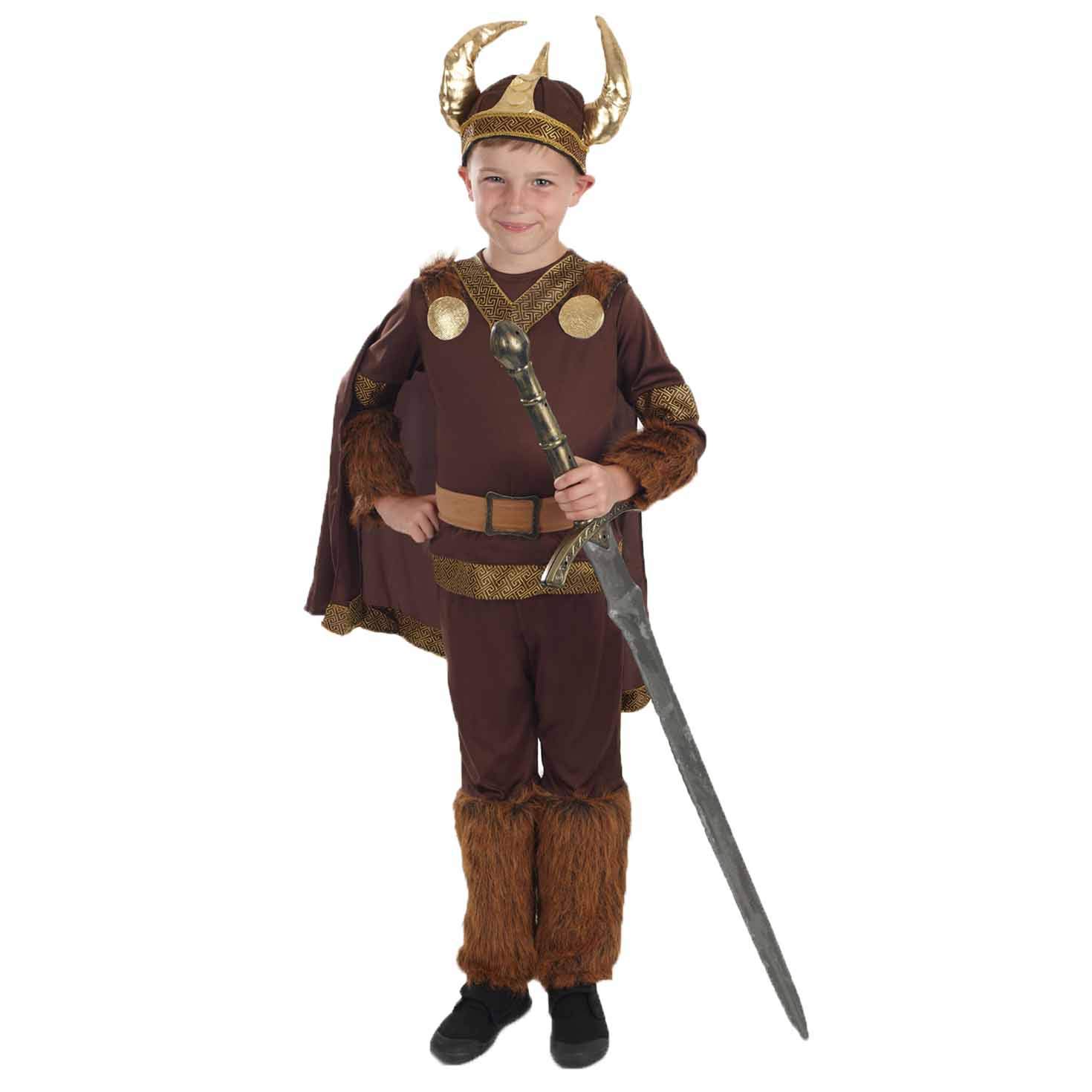 Fun Shack Boys Deluxe Viking Costume Kids World Book Day Norse Warrior