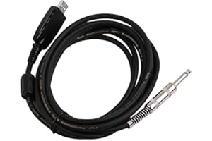 Lexziuo 1PCS RockSmith Real Tone Cable, USB to 1/4 Inch Mono Guitar Cable, Professional Guitar to Computer USB Interface Cord