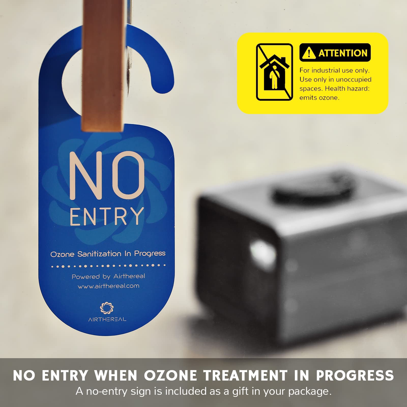 Airthereal MA10K-PRO SMART WiFi Ozone Generator - High Ozone Output Capacity Ozonator- Odor Remover, Deodorizer, Sterilizer - Adjustable Output and Timer Settings for Any Size Room - Black