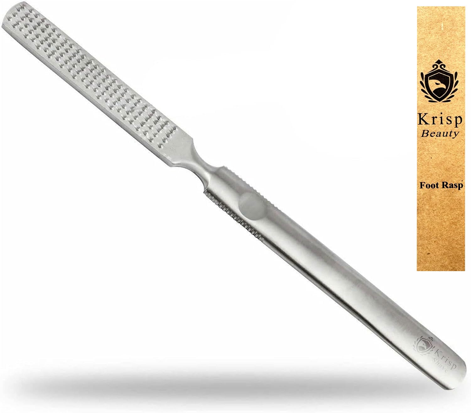 Photo 1 of Foot Rasp Foot File Callus Remover Professional 7” Corn Removers for Toes Foot Care Pumice Pedicure Tool to Remove Hard Skin Wet Dry Callus Shaver for Feet, Colossal Stainless Steel by Krisp Beauty