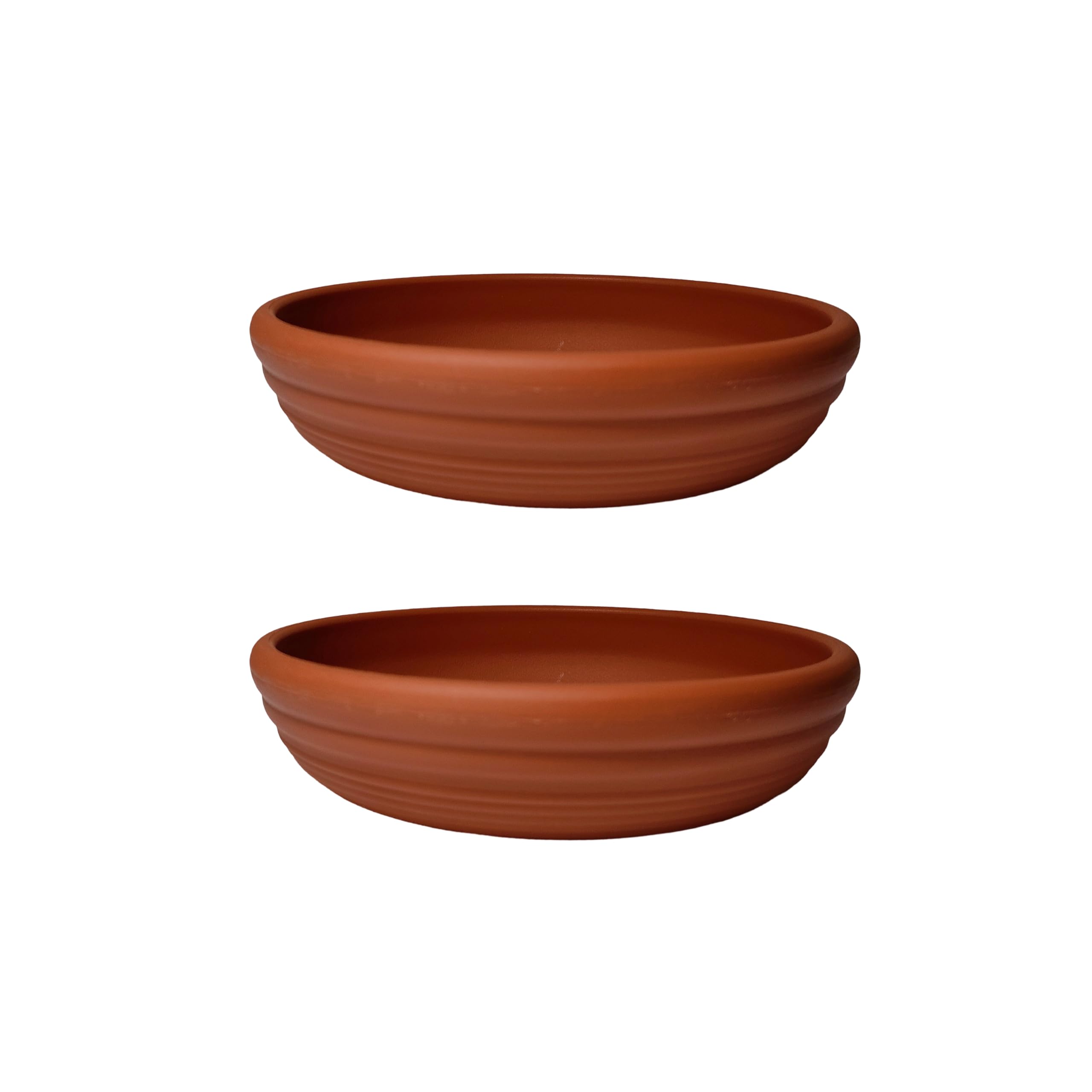 Photo 1 of IRIGROVA 5.7 Inch Plant Saucer Pot Tray, Thick Plastic Flower Planter Saucers Drip Trays for Indoors Outdoors, Heavy Plant Plate Water Catcher Tray, Pack of 2 (Terracotta)