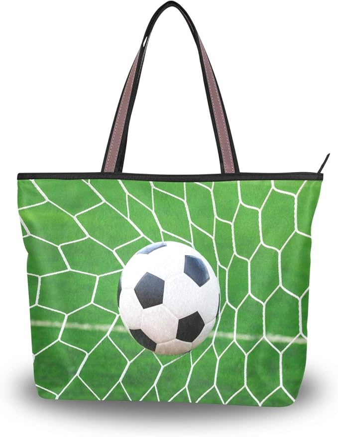 MoonTour Sport Ball Football Soccer Tote Bag for Women Work