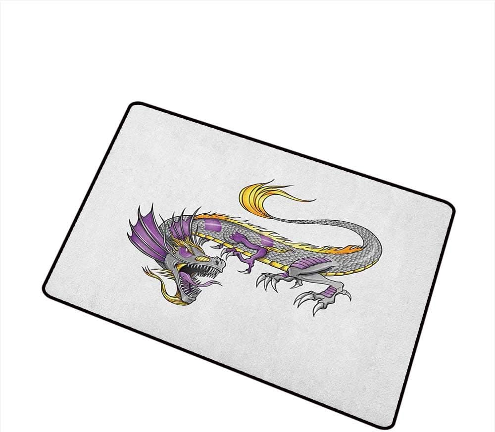 Sillgt Felpudo con diseño de dragón japonés con Criatura agresiva ...
