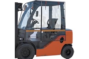 CHENGNAN Forklift Cover Waterproof,All Weather Protection, Universal Forklift Rain Cover Up to 6000LB,EVA Transparent&600D Oxford Coated Silver Cloth Forklift Accessories 57"L x 47"W x 52"H