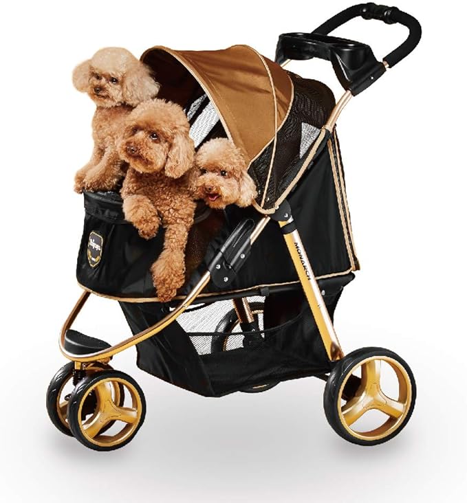 Ibiyaya Monarch Premium Pet Jogger Stroller, Luxury Gold