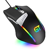 RaceGT Wired RGB Gaming Mouse, Ergonomic Mouse with 7 Backlight RGB Lighting Modes up to 7200 DPI,6 Buttons for Windows PC Ga