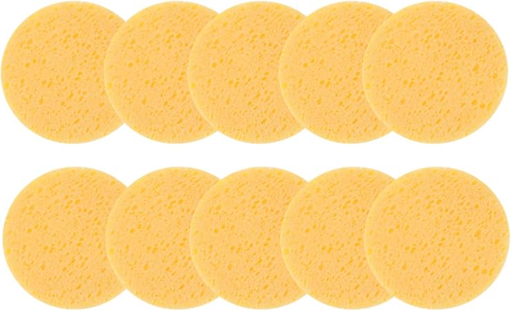 Amazon Frcolor フェイシャルスポンジ クレンジングシート メイク落とし 柔らかい 天然 美肌 角質 皮脂 除去 洗顔 拭き取り用 スポンジ 10個セット 黄色 Frcolor クレンジングシート 通販