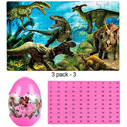 Uping 3er-Set Dinosaurier-Ei 180 Stück Dinosaurierei Ostereier Dinosaurier Puzzle Sicheres Material Für Kinder 3 – 6… – Bild 4