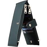 Travelambo Leather Wallets for Women Slim RFID Blocking Bifold Credit Card Holder Wallet
