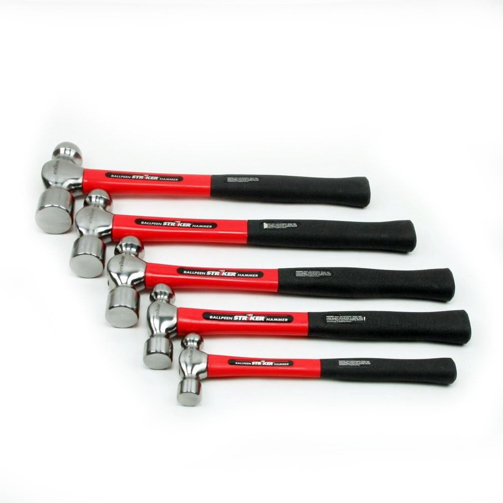 U.S. Tape 5 Piece Ball Peen Hammer Set 8oz, 16oz, 24 oz, 32oz, 48oz