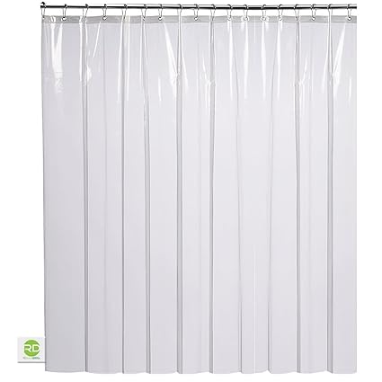 Mildew Resistant Anti Bacterial Shower Curtain Liner Clear Non