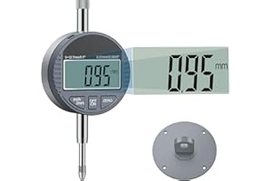 ALLmeter DTI Digital Dial Indicator 0.01mm Resolution,0-12.7mm/0-0.5 inch Range,Electronic Gauge for Mechanical,Industrial,Laboratory,3D Printer
