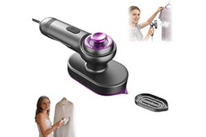 Mini Steam Iron - Handheld Fast Wrinkle Remover for Clothes, No Board Needed, Quick Heat-Up Portable Garment Steamer, for Tra