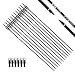 Tiger Archery 30Inch Carbon Arrow Practice Hunting Arrows with Removable Tips for Compound & Recurve Bow(Pack of 12) (Black White) primary