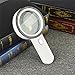 Magnifier ,LED Hand-held 20X Magnifying Glass with 12 Bright LED Lights,4.1 Inches portable Size Illuminated Ergonomic Reading Magnifier for Books, Newspapers, Maps, Coins, Jewellery, Hobbies & Crafts