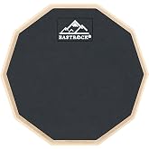 EASTROCK 6 Inches Practice Drum Pad, Double Sided Silent Drum Pad, Black | Rubber Dumb Drum Pad with Non-Slip Base for Drum Kit Practice, Rhythm Training, Home &amp; Travel Use