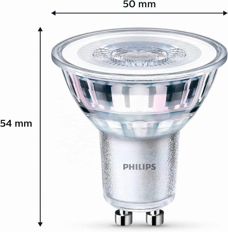 LED classic, ampoule LED équivalent 50 W, GU10, lot de 6, blanc neutre (4000 Kelvin) 390 lumens, réflecteur