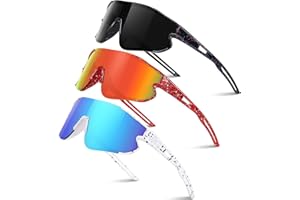 SEKKAF Kids Baseball Sunglasses for Boys Girls Youth Softball Cycling Sports Sunglasses UV400 Protection Age 5-12