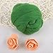 Needle Felting Starter Kit 1 Roll Colorful Felting Wool Roving Hand Spinning Sewing Trimming Merino Wool Fibre(Green)