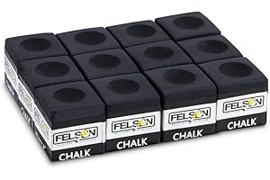 FELSON BILLIARD SUPPLIES Felson Pool Chalk Cubes | Pool Table Accessories for Table Billiards | Pool Cue Chalk & Storage Box