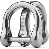 TISUR D-Rings with Screw Shackle, U Shape Key Chains Rings, Car Keys Tools, DIY Leather Craft Purse/Wallet Buckle 2pcs