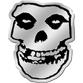C&D Visionary Misfits Skull 8cm Silver Metal Sticker