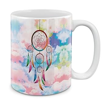 MUGBREW Sky Dream Catcher White Ceramic Coffee Mug Tea Cup, 11 OZ