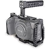 MAGICRIG BMPCC 4K /BMPCC 6K Cage with Top Handle for Blackmagic Pocket Cinema Camera BMPCC 4K /6K to Mount Microphone Monitor